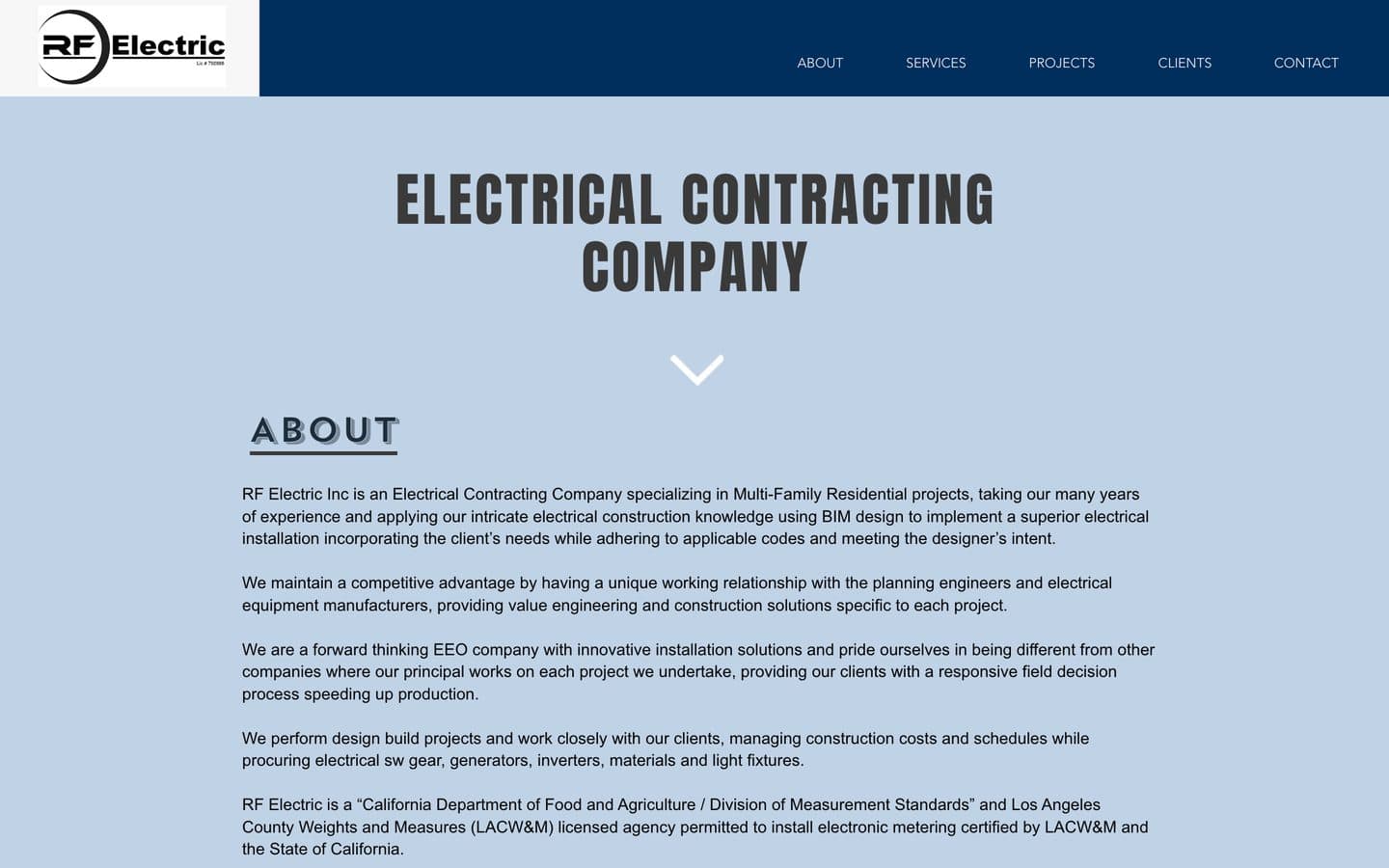 RF Electric Corp website, September 2025