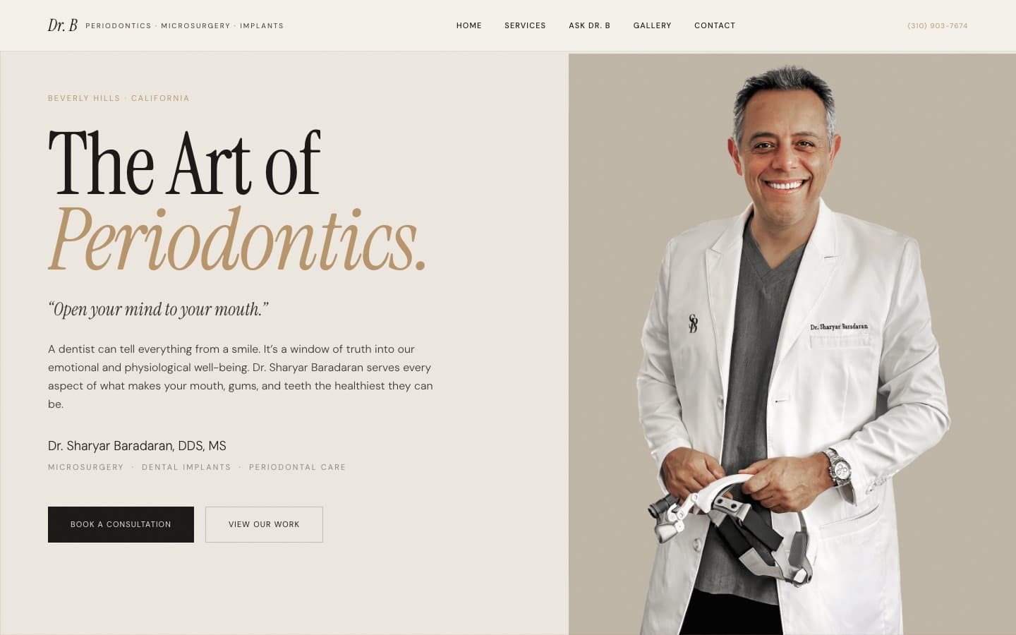 Dr. Baradaran Periodontics website